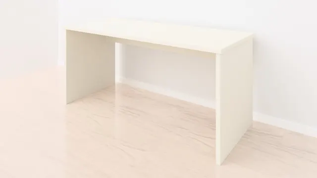 Escritorio de melamina Blanco Caolín de 160 × 70 cm con patas de tablero