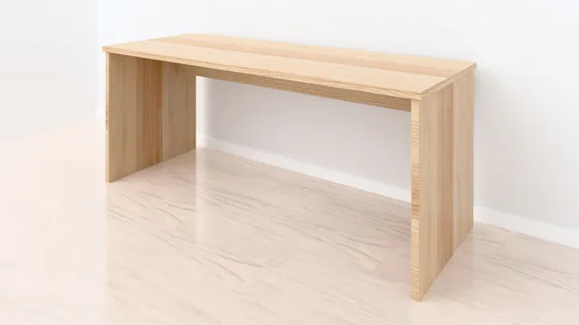 Escritorio de pino macizo barnizado natural de 180 × 70 cm con patas de tablero