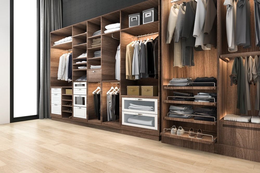 Tableros a medida online para vestidores. En Madera Fina.