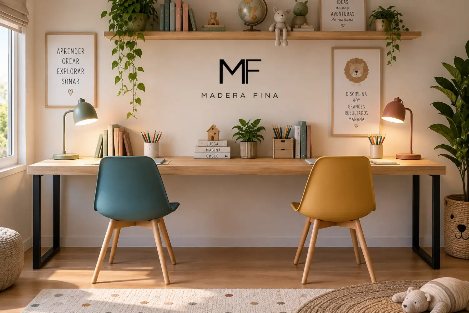 Soluciones en Madera maciza a medida. Escritorios dobles infantiles Soluciones en Madera maciza a medida. Escritorios dobles infantiles